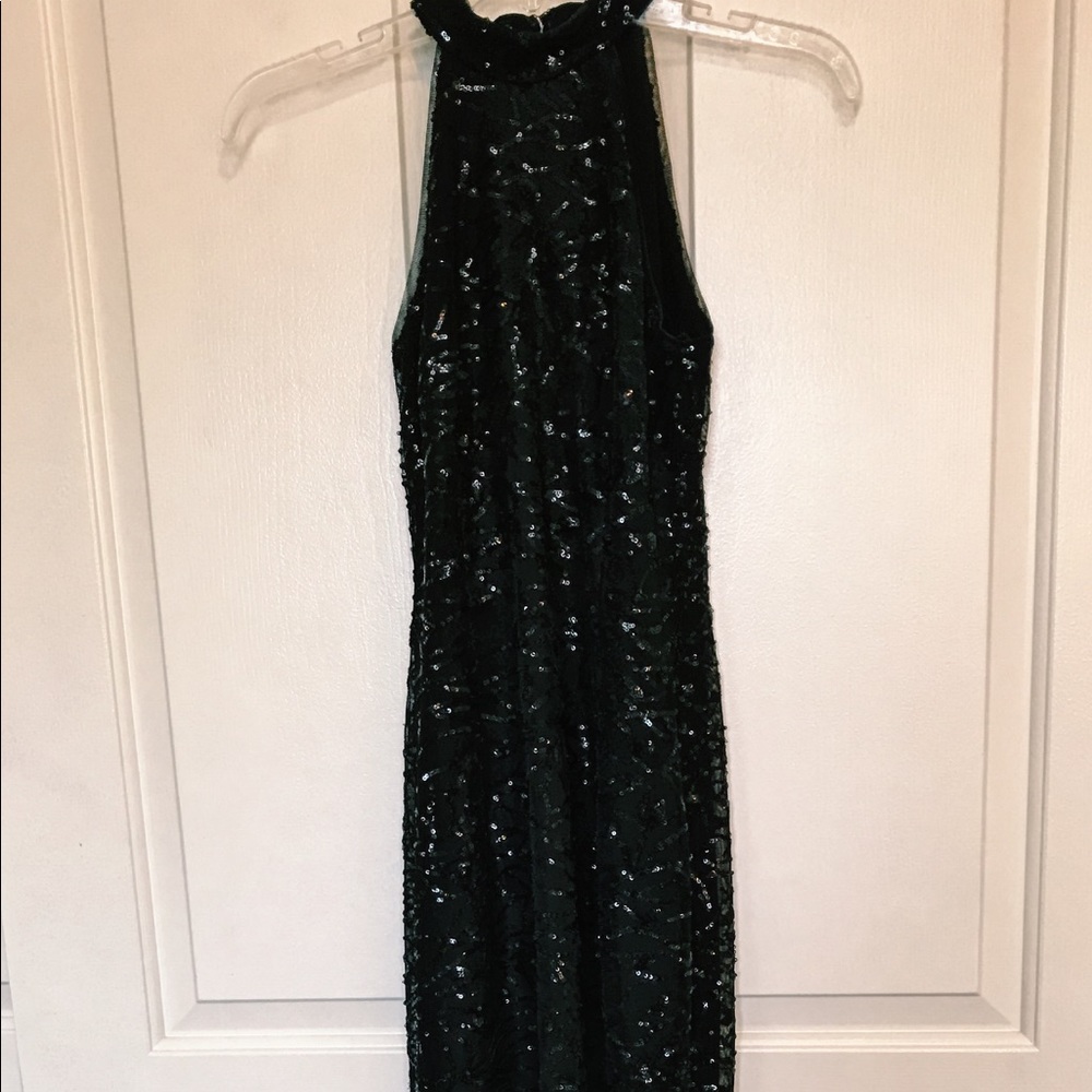 Black sequence prom dress